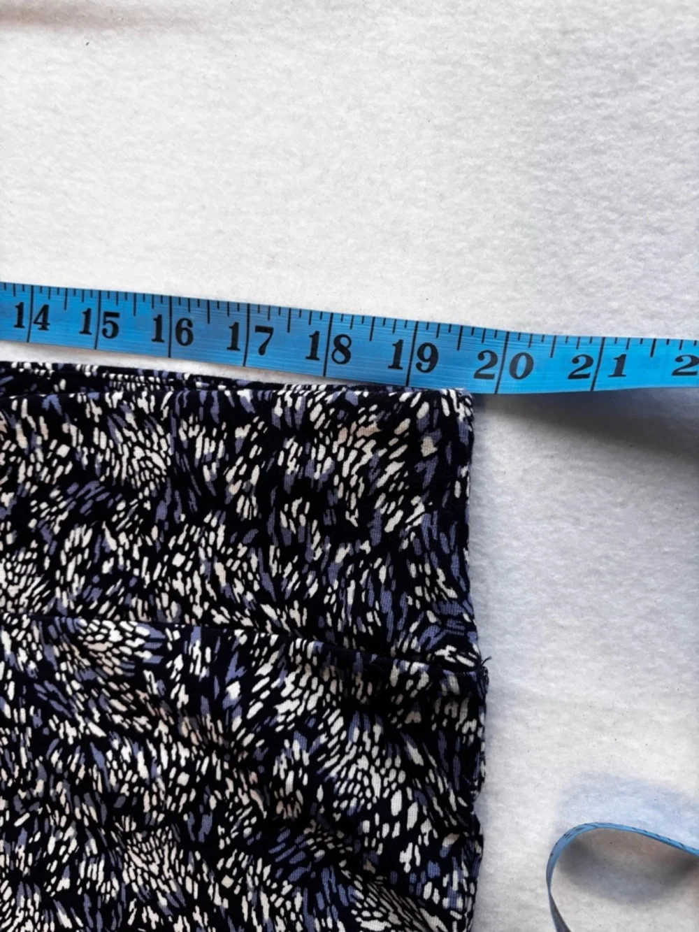 Terra & Sky 2X Plus‎ High Rise Leggings Navy Abstract Print Stretch